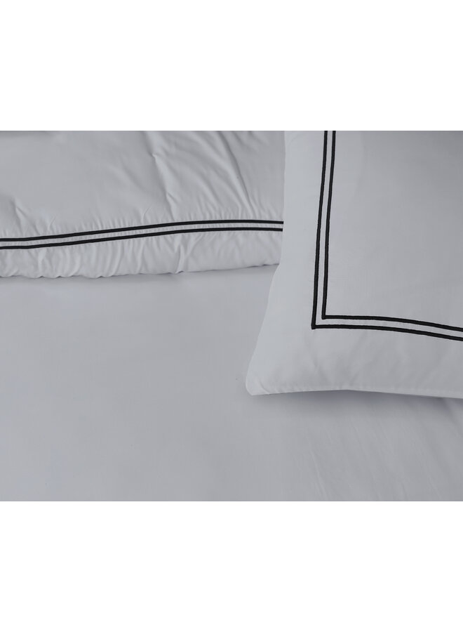 Primaviera Deluxe Dekbedovertrek Brata Grijs/Antraciet - - Percale Katoen