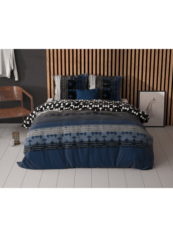 Sleeptime Dekbedovertrek Scanda Navy - Blendend Katoen