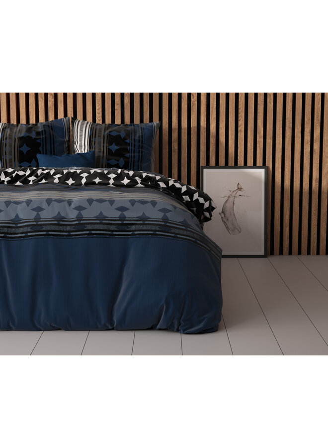 Sleeptime Dekbedovertrek Scanda Navy - Blendend Katoen