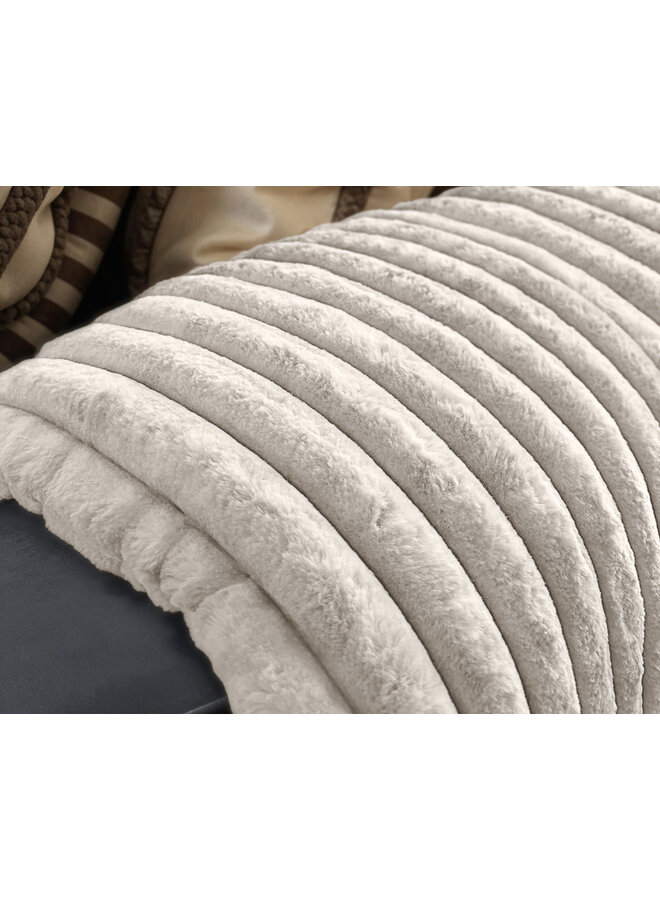 Sleeptime Plaid Rib Rabbit Ecru - Fur