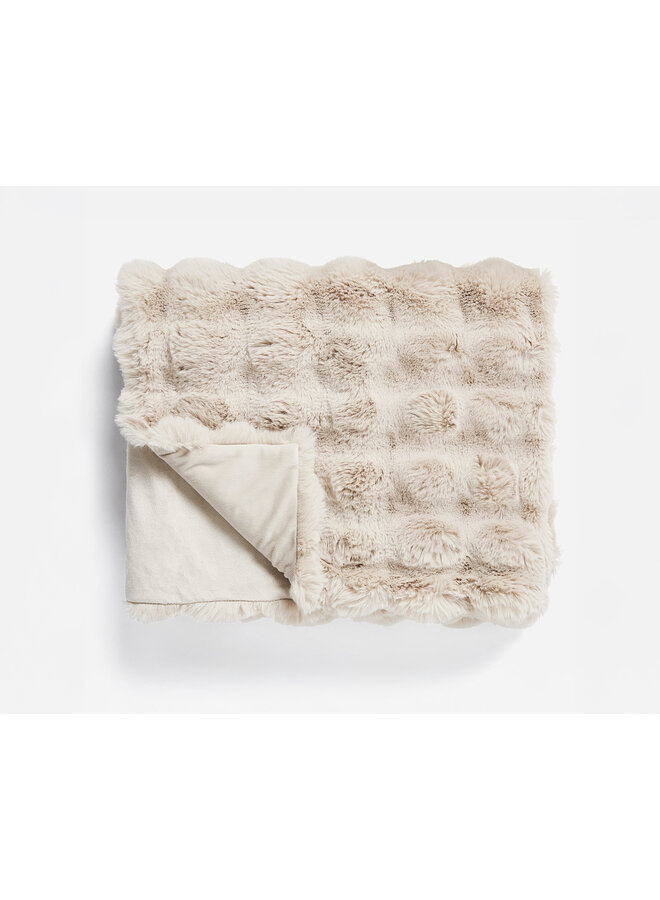 Sleeptime Plaid Pom Rabbit Zand - Fur