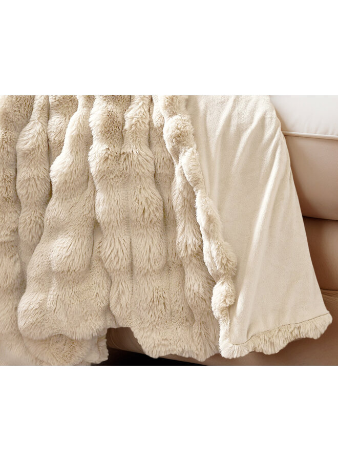 Sleeptime Plaid Pom Rabbit Zand - Fur