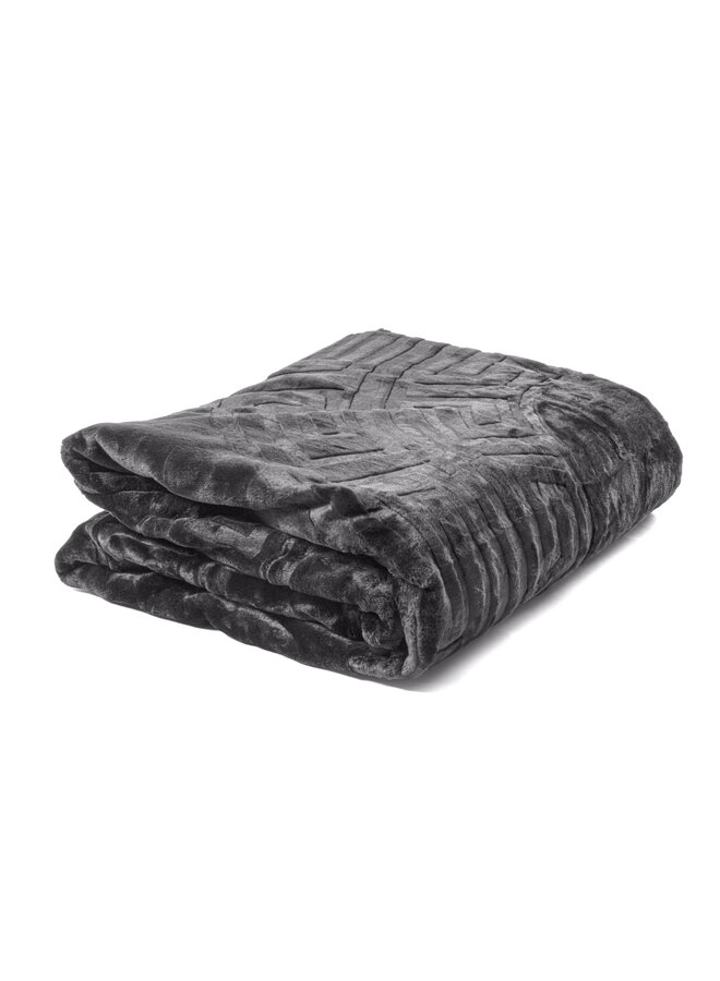 Sleeptime Deken Embossed Zeta Antraciet - Polyester