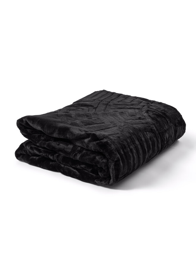 Sleeptime Deken Embossed Zeta Zwart - Polyester