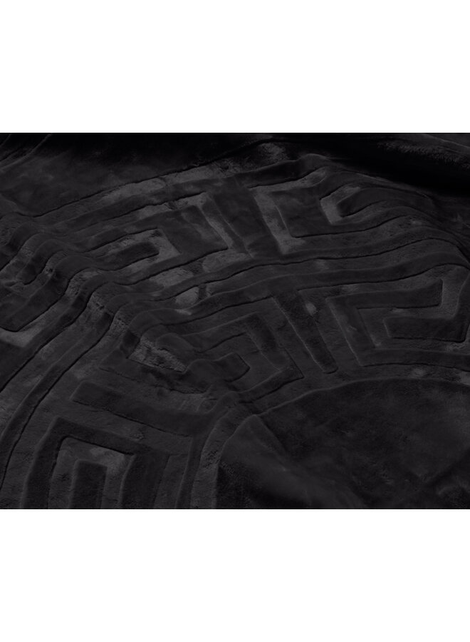 Sleeptime Deken Embossed Zeta Zwart - Polyester