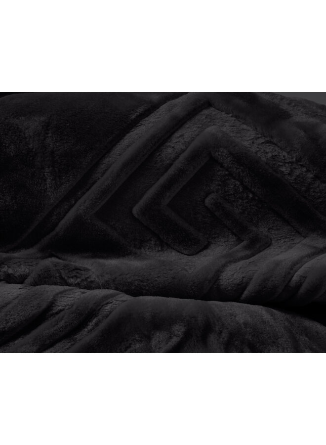 Sleeptime Deken Embossed Zeta Zwart - Polyester