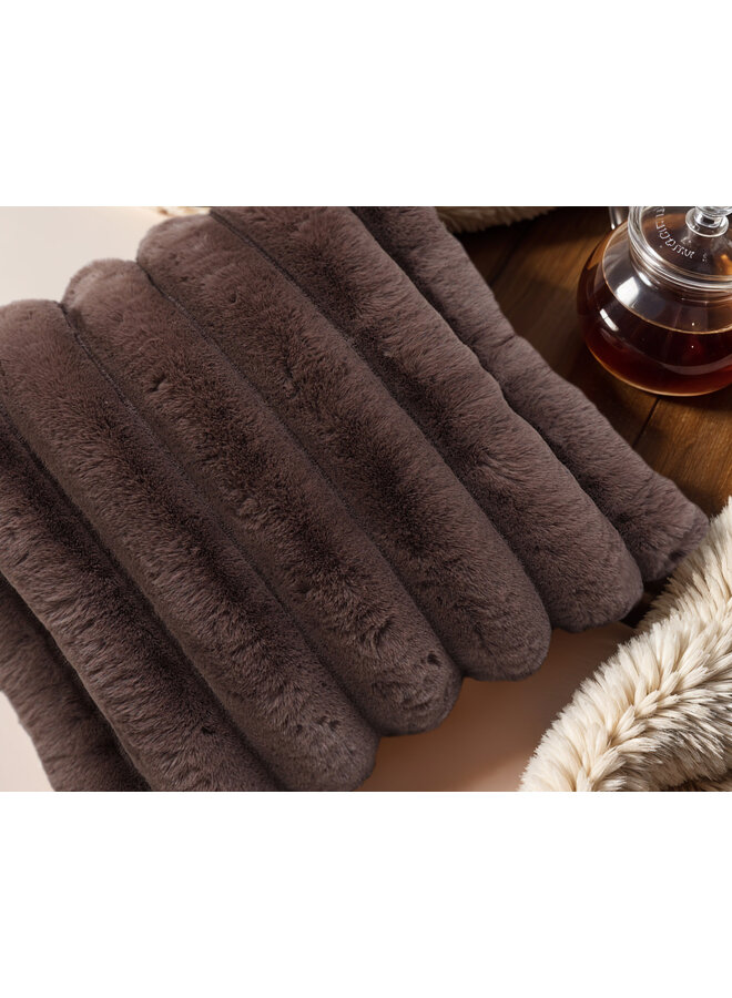 Sleeptime Sierkussen Gevuld Rib Rabbit Taupe - Fur