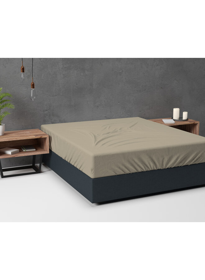 Hoeslaken Flanel Basic - Taupe