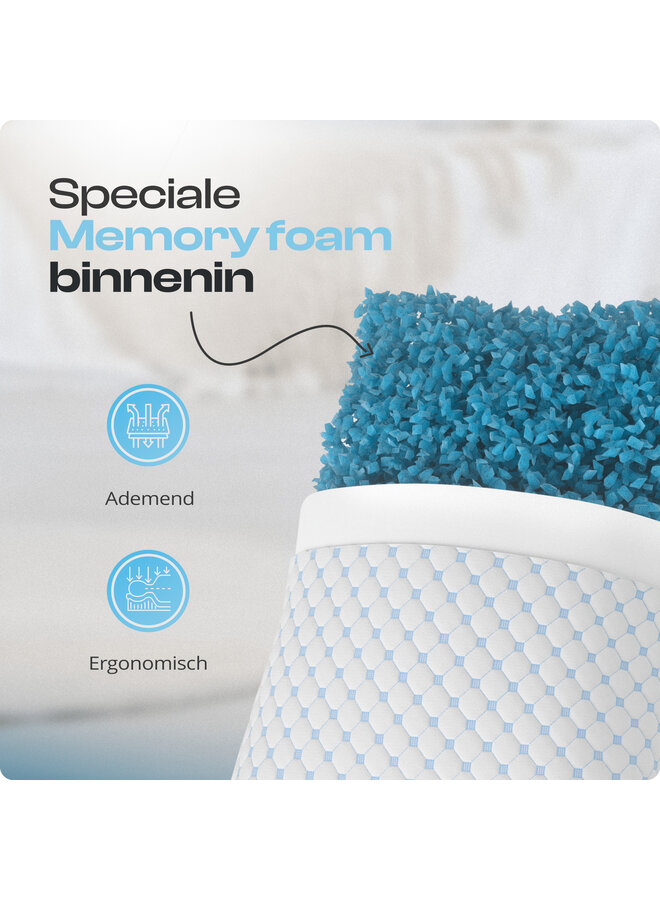 Dreamhouse Kussen Nanotech Blue Cell - Traagschuim
