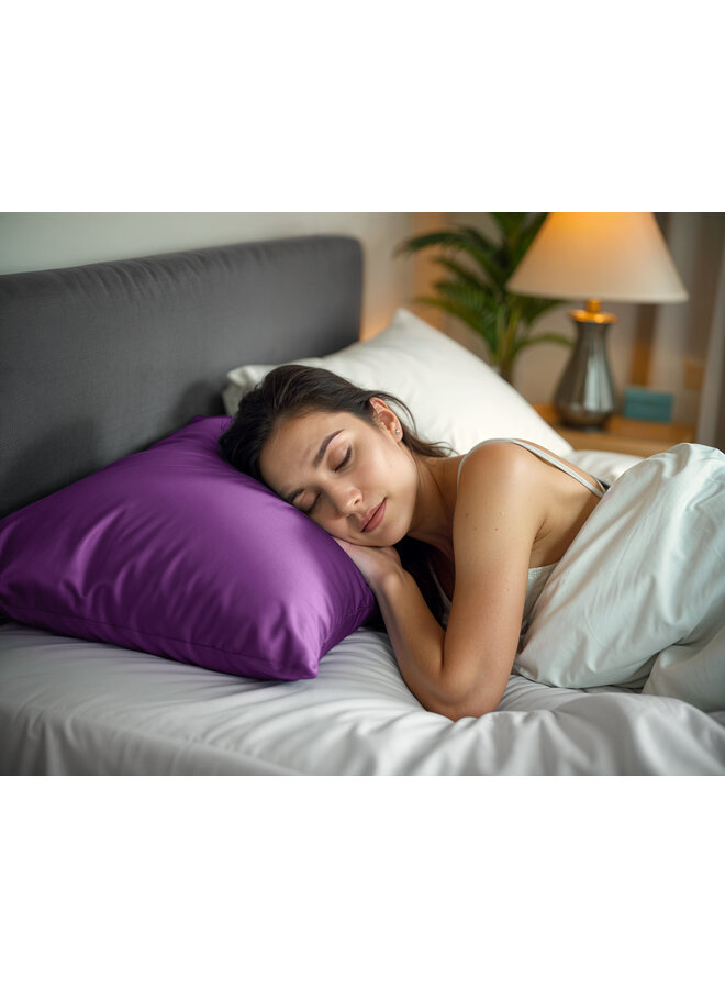 Purple Pillo Kussensloop Beauty Paars - Moerbeizijde