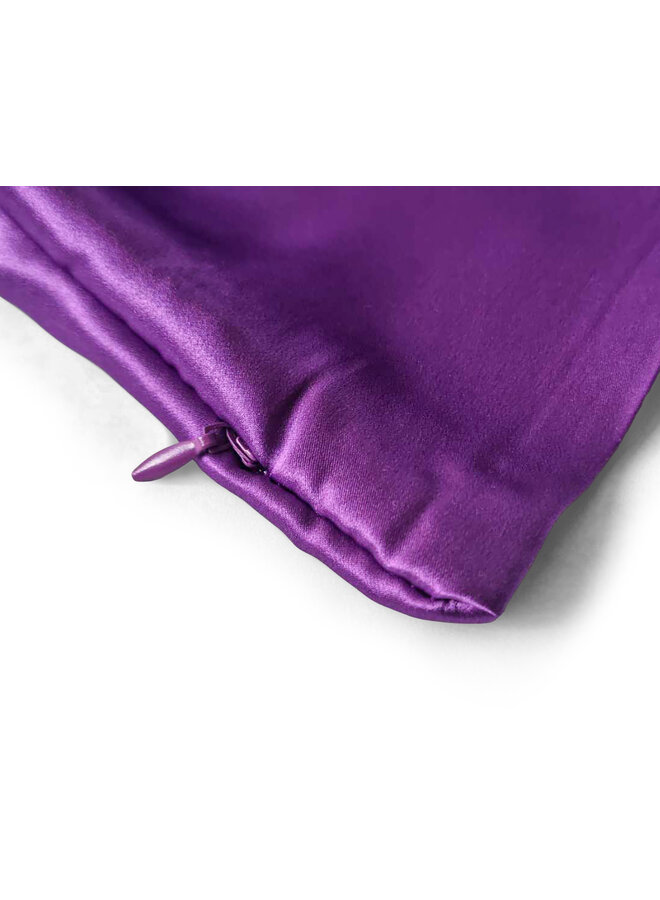Purple Pillo Kussensloop Beauty Paars - Moerbeizijde