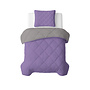 Sleeptime Lazy Dekbed Uni Lavendel/Taupe - Inclusief Kussenslopen - Microvezel