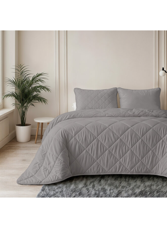 Sleeptime Lazy Dekbed Uni Grijs - Met Kussenslopen - Microvezel