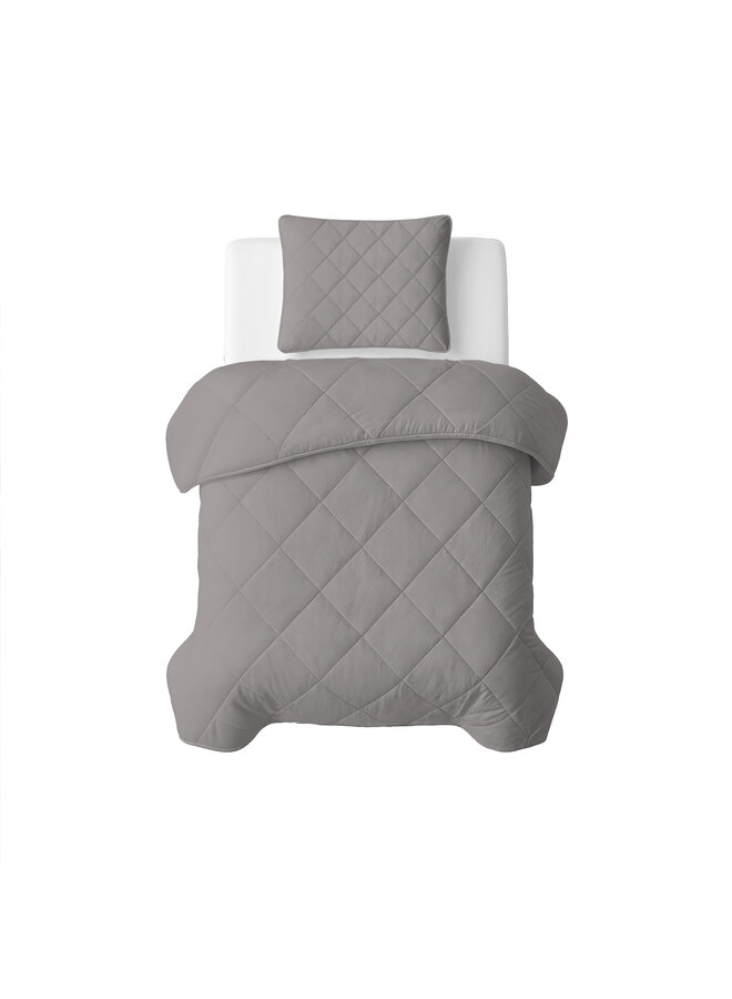 Sleeptime Lazy Dekbed Uni Grijs - Met Kussenslopen - Microvezel