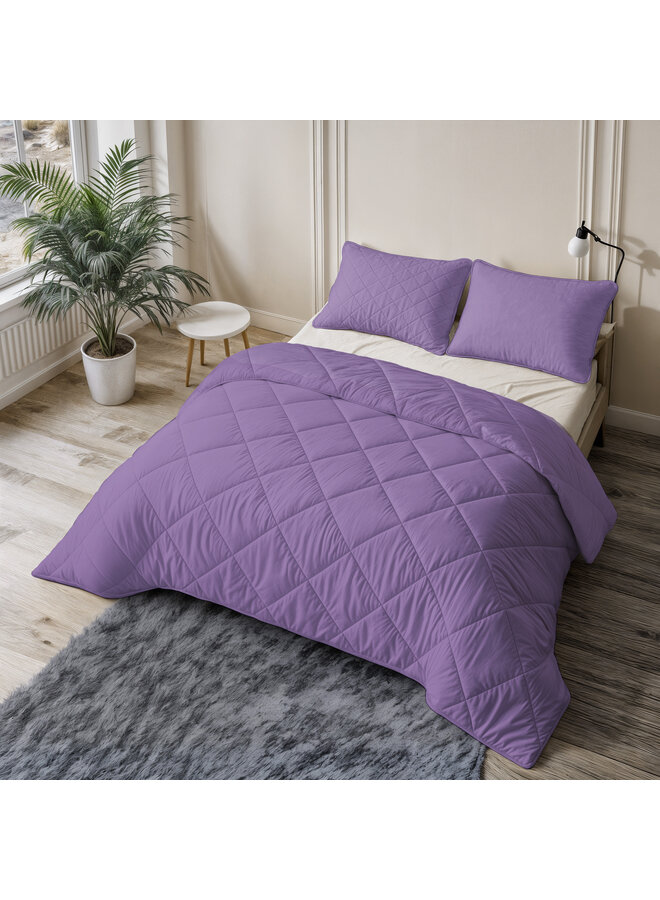 Sleeptime Lazy Dekbed Uni Lavendel - Met Kussenslopen - Microvezel