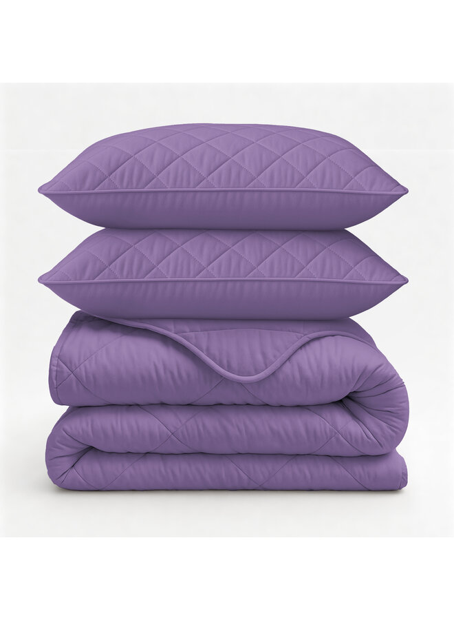 Sleeptime Lazy Dekbed Uni Lavendel - Met Kussenslopen - Microvezel