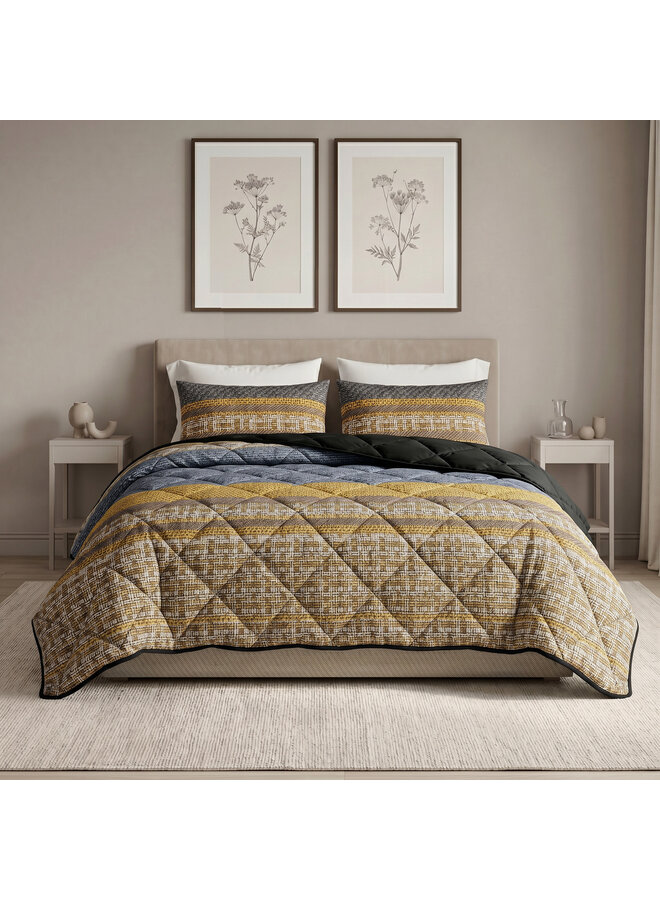 Sleeptime Lazy Dekbed Altor Antraciet - Met Kussenslopen - Microvezel