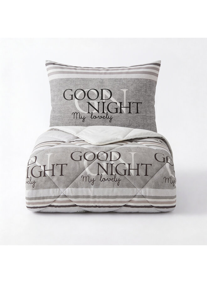 Sleeptime Lazy Dekbed Good Night Zand - Met Kussenslopen - Microvezel