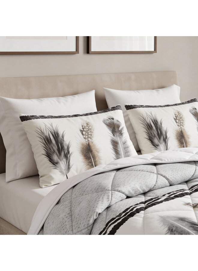 Sleeptime Lazy Dekbed Feathers 3 Zand - Met Kussenslopen - Microvezel