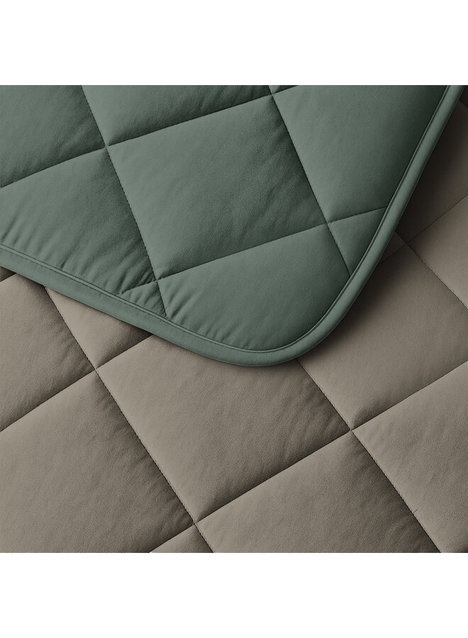 Sleeptime Lazy Dekbed Groen/Taupe- Met Kussenslopen - Microvezel