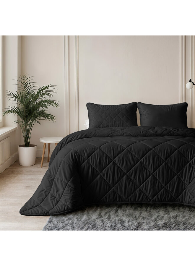 Sleeptime Lazy Dekbed Uni Zwart - Met Kussenslopen - Microvezel