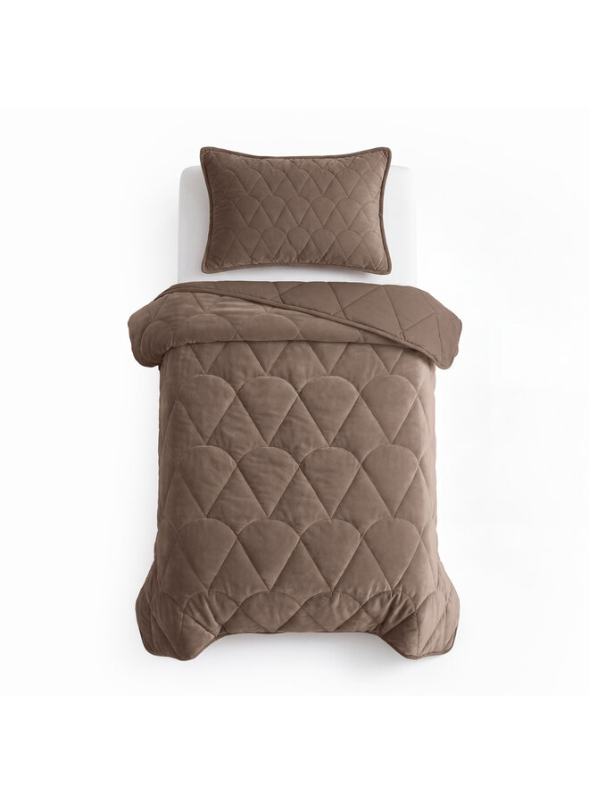 Sleeptime Lazy Dekbed Taupe/Bruin - Met Kussenslopen - Velvet