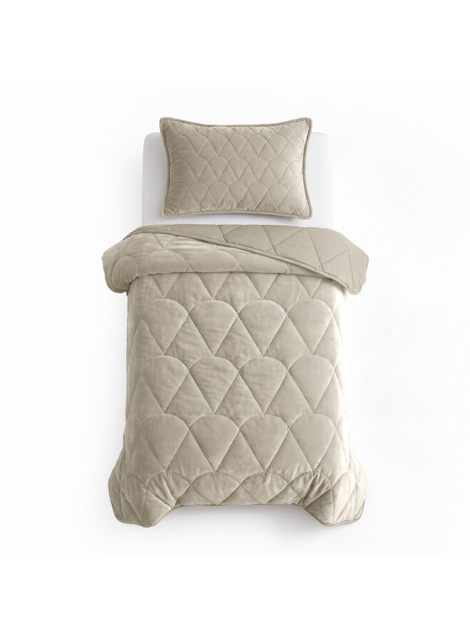 Sleeptime Lazy Dekbed Taupe/Grijs- Met Kussenslopen - Velvet