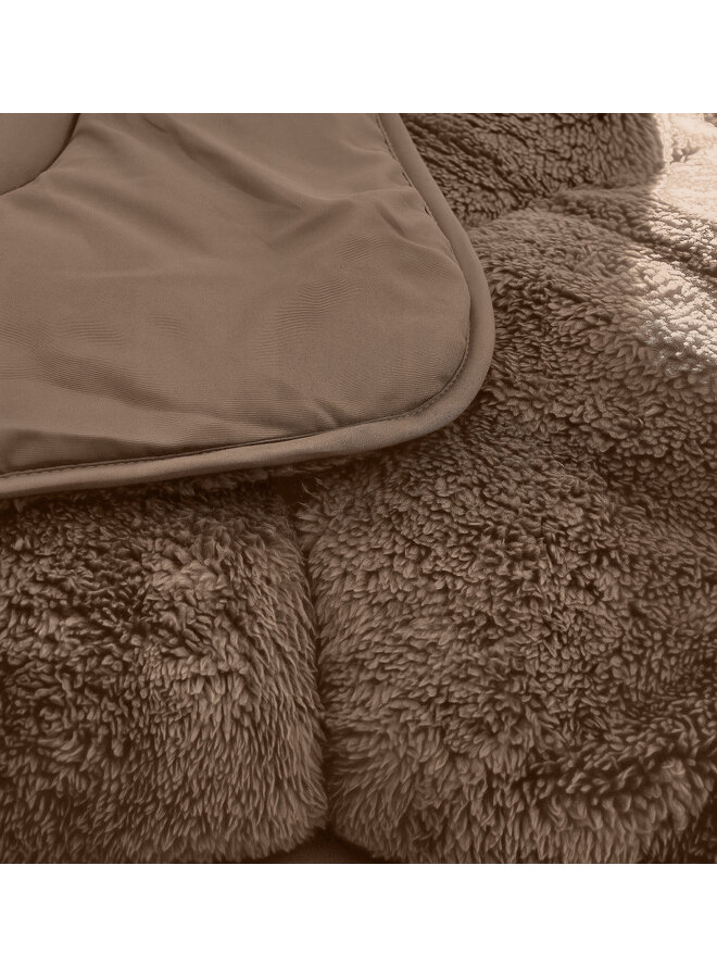 Sleeptime Lazy Dekbed Taupe/Bruin - Met Kussenslopen - Teddystof