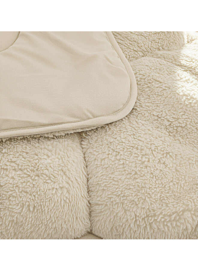 Sleeptime Lazy Dekbed Uni Beige - Met Kussenslopen - Teddystof