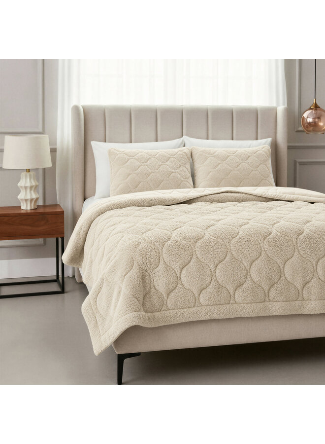 Sleeptime Lazy Dekbed Uni Beige - Met Kussenslopen - Teddystof