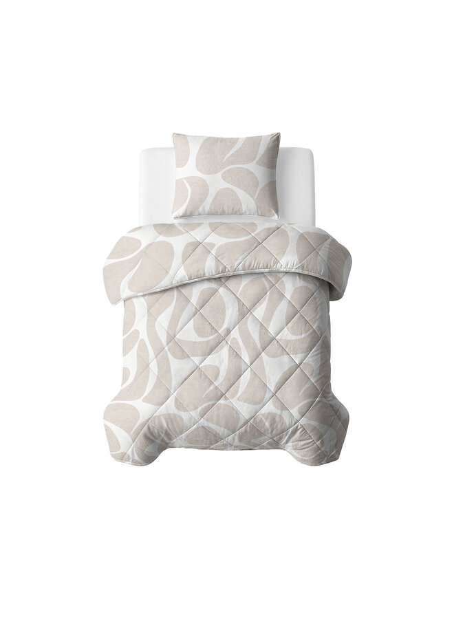 Sleeptime Lazy Dekbed Kello Taupe/Zand - Met Kussenslopen - Microvezel