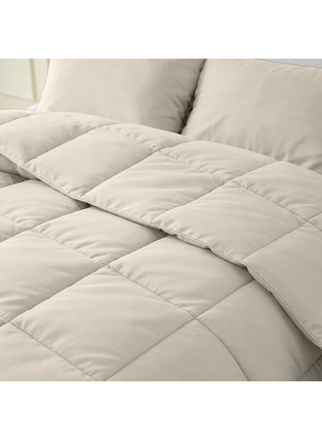 Sleeptime Lazy Dekbed Uni Beige - Met Kussenslopen - Percale Katoen