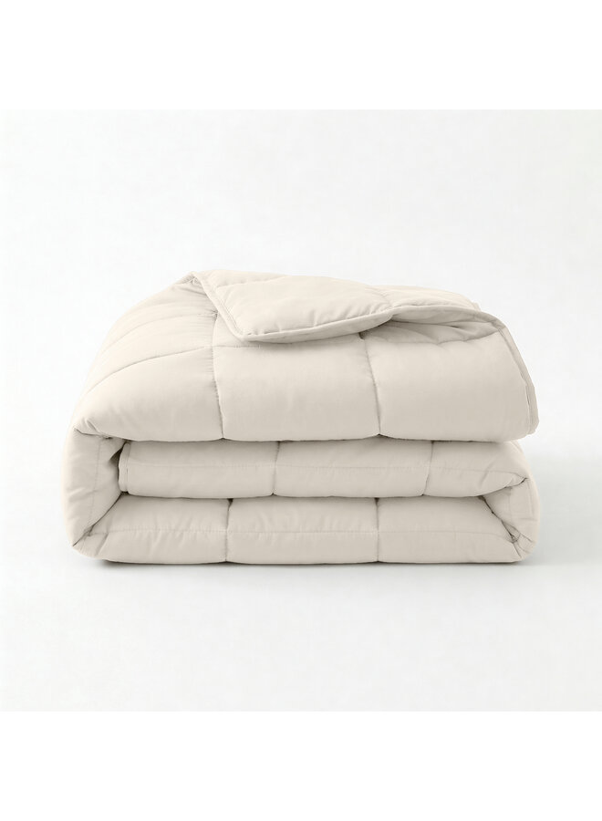 Sleeptime Lazy Dekbed Uni Beige - Met Kussenslopen - Percale Katoen