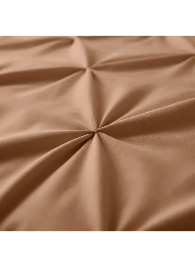 Sleeptime Dekbedovertrek Border Pintuck Mocha - Microvezel