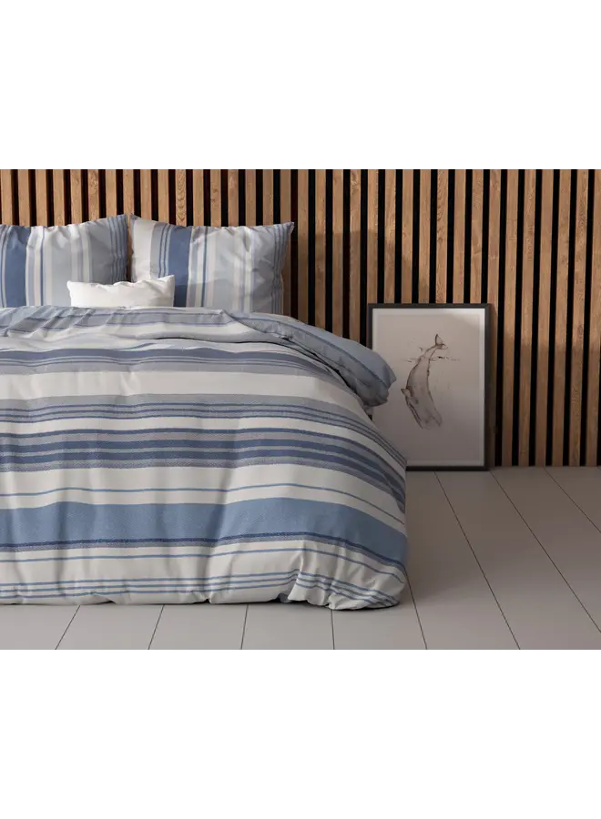 Sleeptime Dekbedovertrek Stripy Blauw - Blendend Katoen