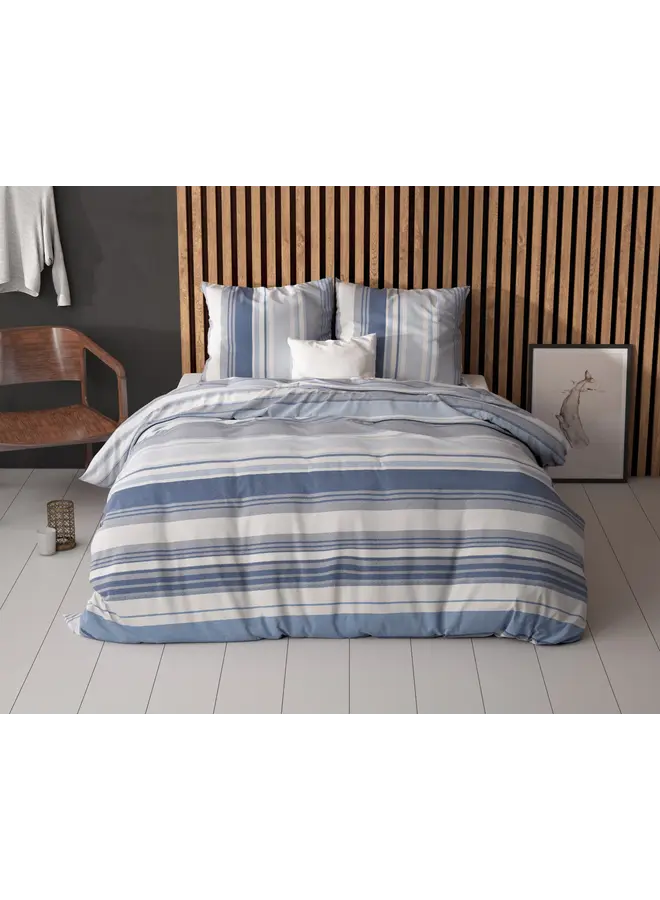 Sleeptime Dekbedovertrek Stripy Blauw - Blendend Katoen