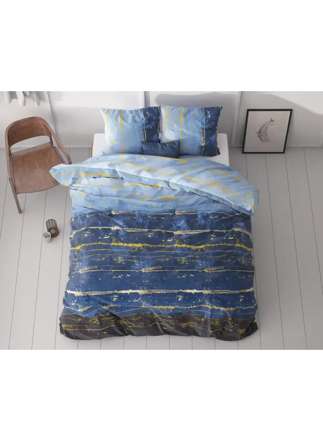 Sleeptime Dekbedovertrek Scratchy Blauw - Blendend Katoen