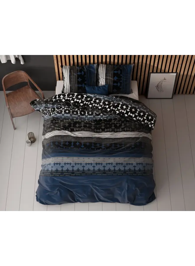 Sleeptime Dekbedovertrek Scanda Navy - Blendend Katoen