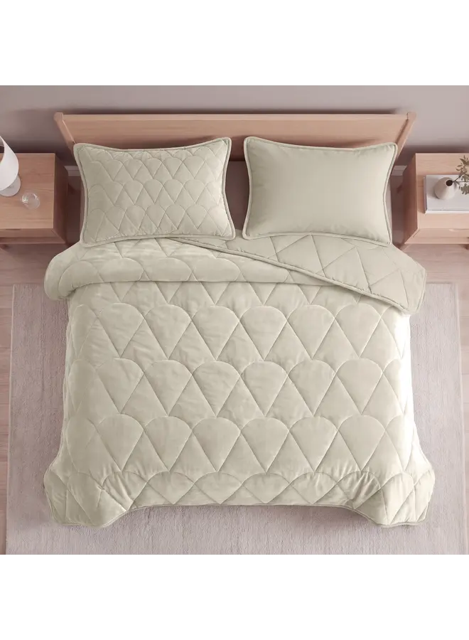 Sleeptime Lazy Dekbed Taupe/Grijs- Met Kussenslopen - Velvet