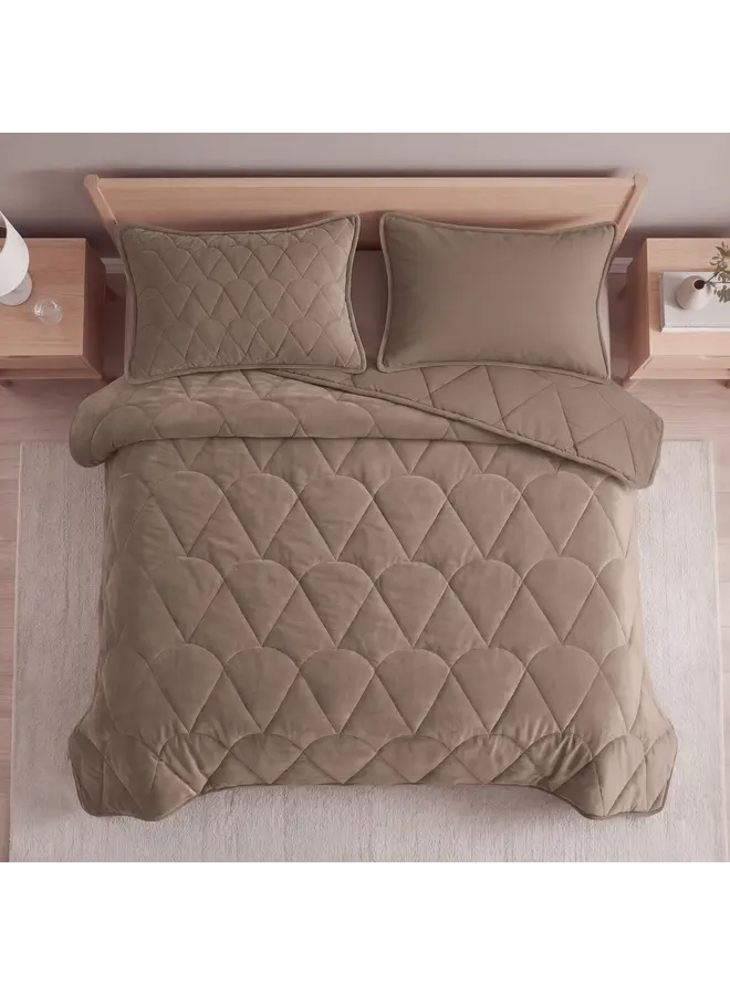 Sleeptime Lazy Dekbed Taupe/Bruin - Met Kussenslopen - Velvet