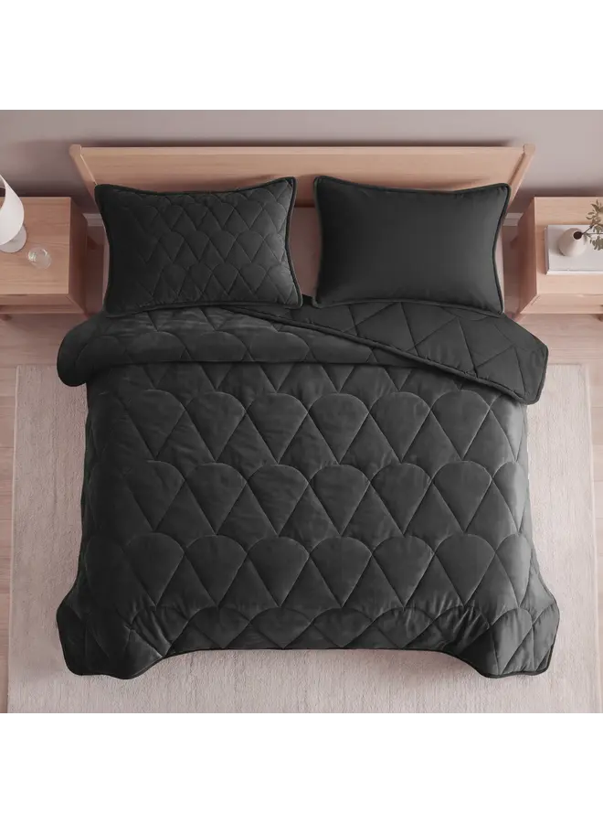 Sleeptime Lazy Dekbed Zwart - Met Kussenslopen - Velvet