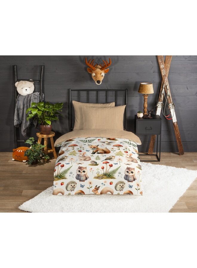 Good Morning Dekbedovertrek Babymaat Moss Multi - Flanel