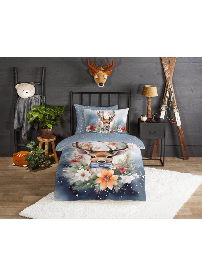 Good Morning Dekbedovertrek Kids Cupid Blauw - Flanel