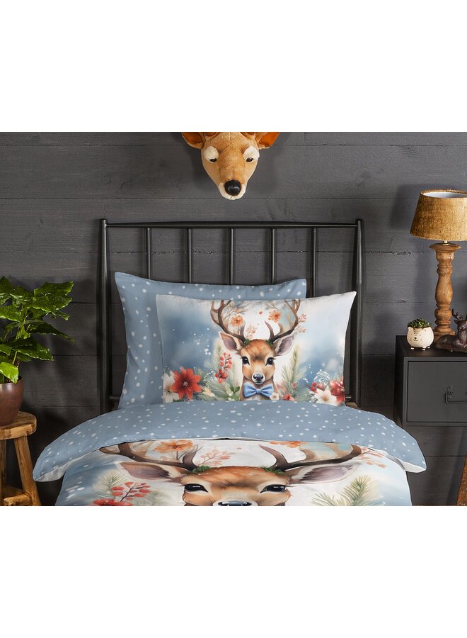 Good Morning Dekbedovertrek Kids Cupid Blauw - Flanel