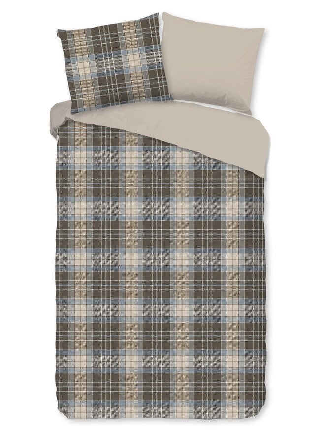 Good Morning Dekbedovertrek Cambridge Bruin - Flanel