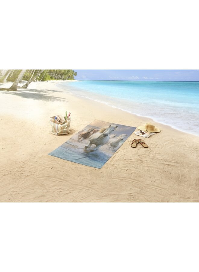 Good Morning Strandlaken Kids Wild And Free Aqua - 75 x 150 - Velours