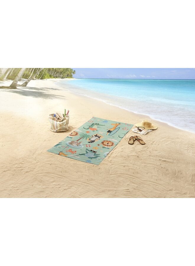 Good Morning Strandlaken Kids Soleil Groen - 75 x 150 - Velours