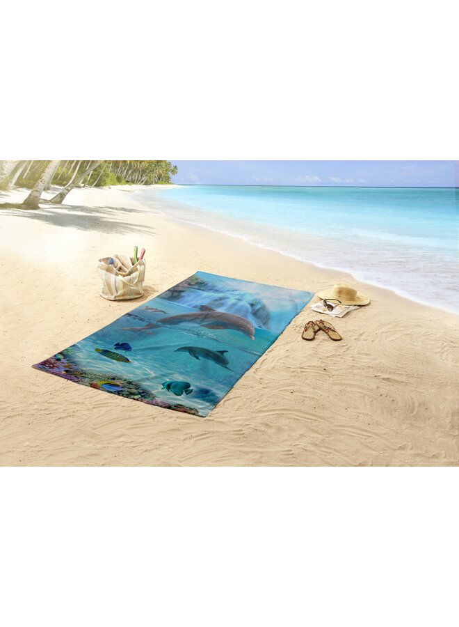 Good Morning Strandlaken Kids Will Blauw - 75 x 150 - Velours