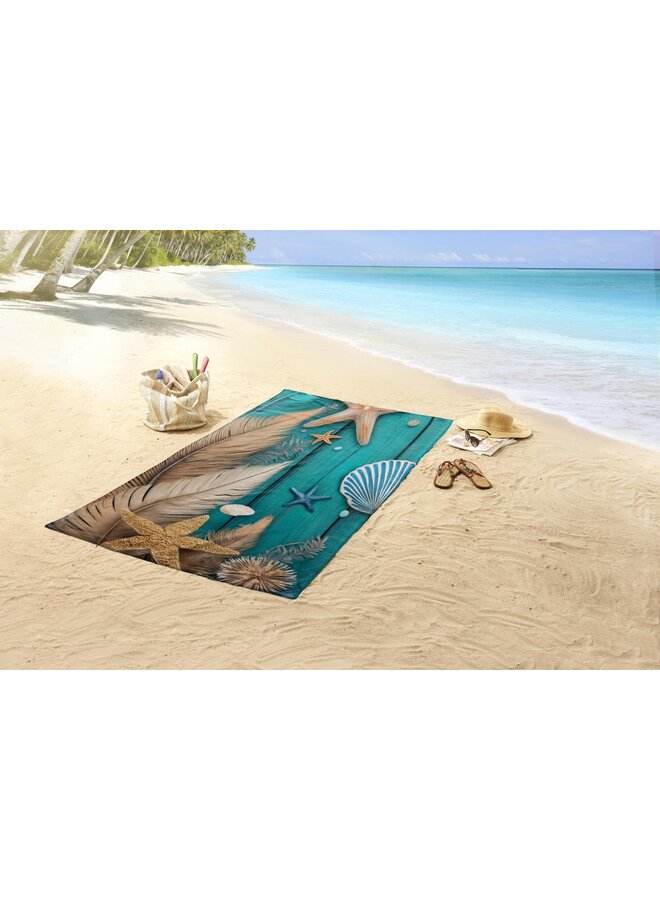 Good Morning Strandlaken Bali Aqua - 100 x 180 - Velours