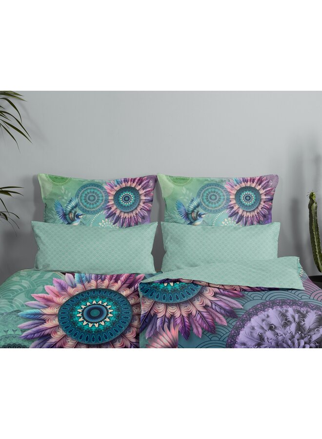 HIP Sierkussenhoes Vespera Mintgroen - Set Van 2 - 40 x 80 - Katoensatijn